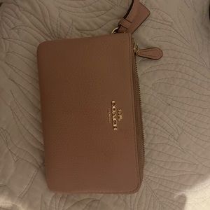 Pink coach wrist wallet